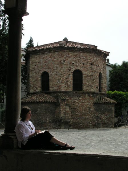 Photo - Cheryl at Arian Baptistry