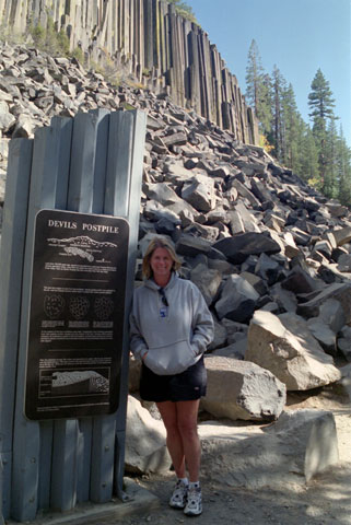 Photo - Cheryl at Devil's Postpile